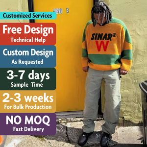 Custom LOGO Men's Sweater Winter Embroidered Patches Jumper Casual Pullover Knitwear <strong>Knitted</strong> Jersey Crochet Hockey Sweater Men - Product Image 3