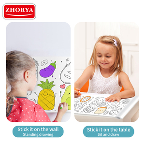 Zhorya OEM 3M 색칠 어린이 그리기 롤 종이 롤 벽 예술 아이들을 채우기 컬러 페인팅 스크롤 아이 선물 - Product Image 5