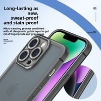 Coque de téléphone portable transparente en silicone ultra-fine pour iPhone 15 Pro Max, anti-chute, anti-traces de doigts, unisexe, protection de l'appareil photo
