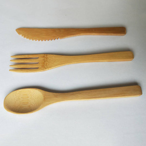 Postres creativos transfronterizos, juegos de cubiertos gourmet, juegos de cubiertos de madera natural, juegos de cubiertos de bambú, personalizables. - Product Image 3