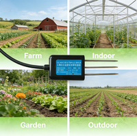 Capteur de conductivité du sol intelligent, écologique, multi-fréquence, alimenté par énergie solaire LoRa, 0-10000μS/cm, testeur d'humidité du sol 3-en-1