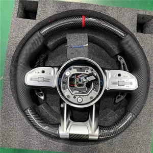 Volant sport en fibre de carbone à LED, compatible avec les anciens modèles Mercedes-Benz W205 W206 E320 E260 E400 E200 E300 <span class=keywords><strong>E350</strong></span> E43 E63 E53 E500, pour mise à niveau. - Product Image 1