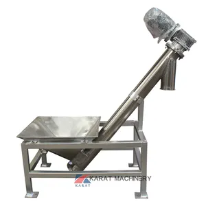 Grain Wheat Flour Screw Screw Conveyor Grain Elevator With Hopper