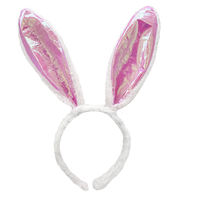 Oreilles de lapin enfants adultes sequin le bandeau d'oreilles de lapin pour bandeau de Pâques