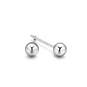 Pendientes <span class=keywords><strong>de</strong></span> <span class=keywords><strong>plata</strong></span> <span class=keywords><strong>de</strong></span> ley 925 con bola redonda, joyería <span class=keywords><strong>de</strong></span> moda, chapado en oro pulido - Product Image 3