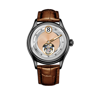 Montres mécaniques pour hommes avec tourbillon volant et fonction heure sautante, lumineuses et étanches, nouveau design, fabrication OEM/ODM sous licence