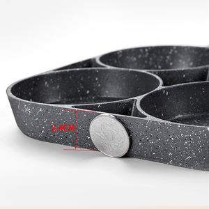 Venta al por mayor mejor desayuno sartén de aluminio sin BPA 4 agujeros sartén para huevos panqueque antiadherente hamburguesa sartén para huevos 4 agujeros sartenes panci - Product Image 3