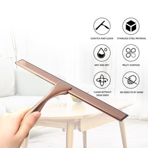 New Stainless Steel Glass Squeegee With CE Approval Portable Bathroom <strong>Cleaner</strong> Rose Gold <strong>Window</strong> Cleaning <strong>Kit</strong> for Shower Use - Product Image 4