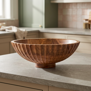 Bol à salade et à soupe en bambou fait main de qualité supérieure, classique, élégant, écologique, passe au lave-vaisselle, durable, finition naturelle - Product Image 2