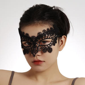 Nouveau <span class=keywords><strong>masque</strong></span> de renard en dentelle noire sexy pour bal masqué en gros - Product Image 5