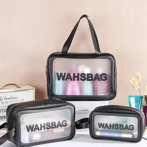 Großhandel Reise Wasch beutel transparent trend ige wasserdichte Toiletten artikel Kit Kultur beutel kosmetische Aufbewahrung Make-up-Tasche für Frauen Männer