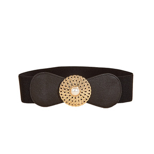 Grande <span class=keywords><strong>boucle</strong></span> ronde en alliage large Corset <span class=keywords><strong>ceinture</strong></span> élastique pour femmes <span class=keywords><strong>ceinture</strong></span> pour robe dames <span class=keywords><strong>ceinture</strong></span> - Product Image 3