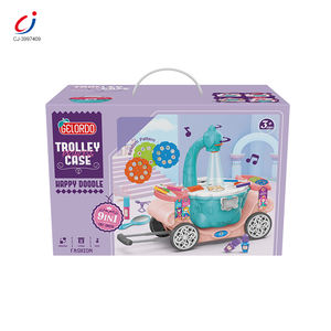 Chengji mode commode belle fille jouet 9 en 1 <span class=keywords><strong>dessin</strong></span> <span class=keywords><strong>projecteur</strong></span> table chariot semblant jouer préscolaire beauté et mode jouer - Product Image 5