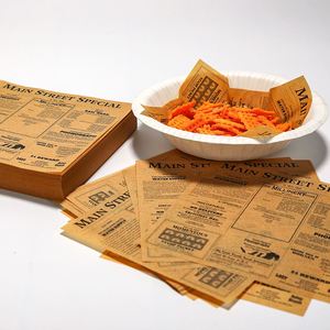 12*16inch Deli <b>Food</b> <b>Wrapping</b> <b>Paper</b> Custom Greaseproof Wax <b>Paper</b> <b>Food</b> Grade Tissue <b>Paper</b> Printed - Product Image 1