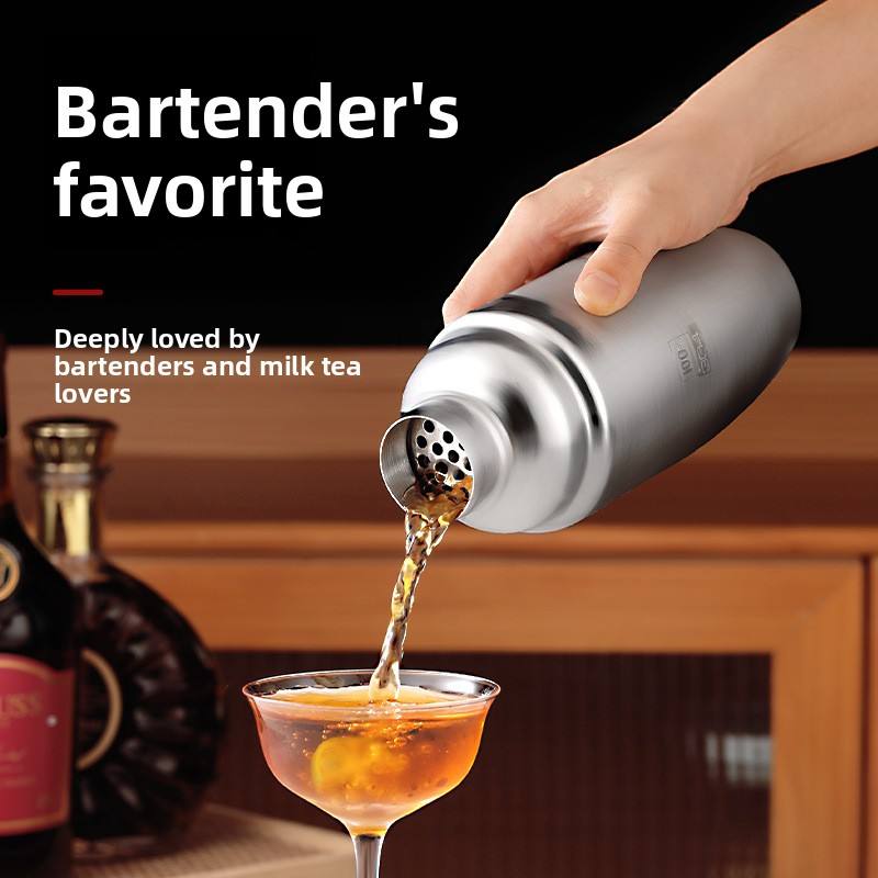 Stainless Steel Cocktail Shaker Set Shaker Cup Hand-Shake Pot Bar ...