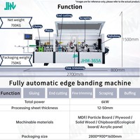 Machine à chants automatique avancée JHM 365 avec coupeur pneumatique pour la fabrication de meubles, chants de bois, chants de PVC