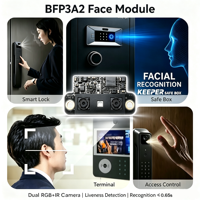 Module biométrique double BFP3A2, reconnaissance faciale et des veines palmaires, 100 modèles d'utilisateurs, UART, USB, UVC, Linux OS, écran LCD, accès cloud
