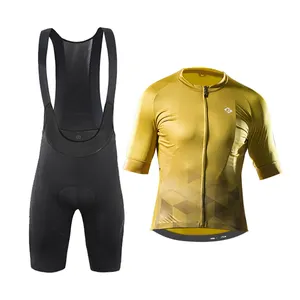 Camisa de ciclismo unissex respirável de secagem rápida, conjunto de camisa de bicicleta leve e absorvente de suor, uniforme de ciclismo