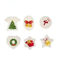 Ornements de Noël en céramique personnalisés de 3 pouces, cercle, sublimation, impression double face, décorations de Noël, vente en gros d'usine