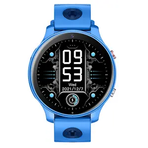4G新しいキッズスマートGPSウォッチIPX6防水腕時計GPSトラッキングデバイス (数学ゲームSMSアラート付き)