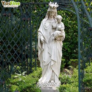 Statue de sculpture religieuse en marbre de pierre naturelle d'extérieur, <span class=keywords><strong>Marie</strong></span> avec l'enfant <span class=keywords><strong>Jésus</strong></span> - Product Image 2