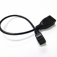 Cable adaptador de datos y carga USB-B OTG con conector en ángulo recto Micro USB B a USB 2.0 A hembra a macho, con ángulo izquierdo, arriba, abajo
