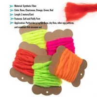 Synthetische Kunststoff fasern zum Fliegen binden Bug Yarn Fluff Material zum Fliegen fischen Minnowfish Lure Lachs forelle Ei Fliegen muster
