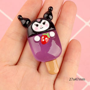 Abalorio de resina de helado luminoso bonito de dibujos animados de alta calidad, accesorios de Material artesanal DIY - Product Image 4