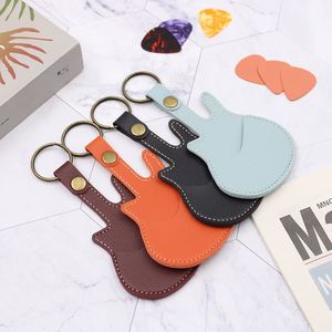 Bolsa de Piel Sintética para Púas de Guitarra, Resistente al Agua, con Llavero, Bolsa de Transporte Suave para Guitarristas - Product Image 3