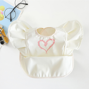 Babero de Bebé Personalizado Impermeable de PU, Impreso con Logotipos. Vestido de Protección Antideslizante para Pintura de Guardería - Product Image 2
