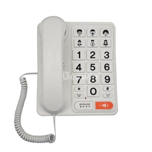 Teléfono con cable de botón grande con <span class=keywords><strong>6</strong></span> teclas de memoria de un solo toque y función de rellamada del último número para personas mayores y con discapacidad visual - Product Image 4