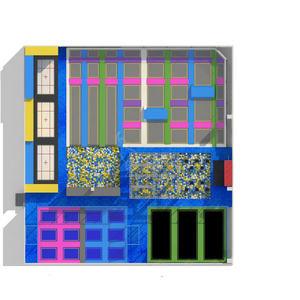 Big Euro. Tiêu Chuẩn ASTM Nhảy <span class=keywords><strong>Trampoline</strong></span> Công Viên Trong Nhà 2PfG 2524, PAS 5000, XP S52-370-1, ASTM F2970, GB 19079.23 - Product Image 2