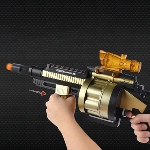 NOUVEAU M32 Soft Bomb Launcher Toy avec 6 fléchettes en mousse, pistolet <span class=keywords><strong>AirSoft</strong></span> manuel, pistolet à balles souples de tir à longue portée pour l'extérieur. - Product Image 4