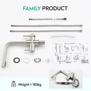 ผู้ผลิตจากไคปิง ก๊อกน้ำห้องครัว 3 ทาง สแตนเลส 304 สำหรับน้ำดื่ม RO ปลอดสารตะกั่ว เพื่อสุขภาพ - Product Image 6