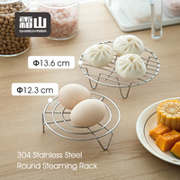 SHIMOYAMA Grille de cuisson vapeur en acier inoxydable, support rond pour cuiseur vapeur, trépied multifonctionnel pour la cuisson et la refroidissement des casseroles