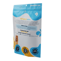 Sachet refermable personnalisé imprimé pour aliments et friandises pour chiens, emballage en plastique de qualité alimentaire avec fermeture éclair et trou de suspension