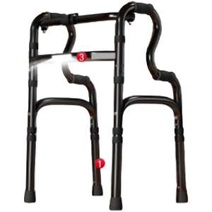 Andador Rollator médico de compras al aire libre de aluminio plegable de alta calidad con asiento para ancianos - Product Image 2