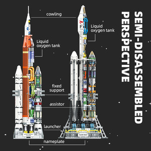JIESTAR JJ9030 JJ9031 1104 Piezas Serie Espacial <span class=keywords><strong>Cohete</strong></span> Espacial Bloques de Construcción Modelo Técnico Juguete Educativo Regalo Festivo - Product Image 3
