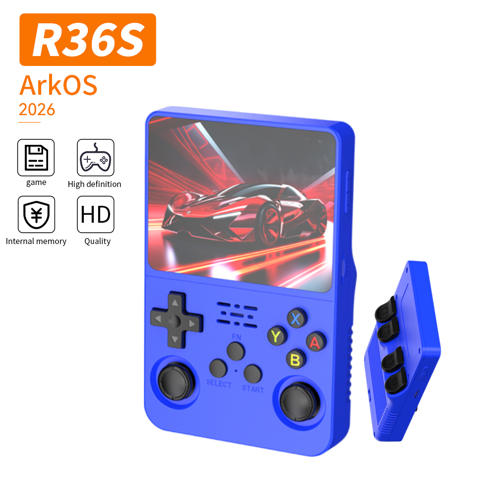 R36S レトロ携帯ゲーム機 Linuxシステム 3.5インチ画面 ポータブル