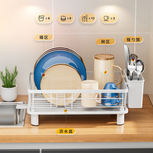 Dish Rack <b>Small</b> Size With <b>Tray</b> And Stand For Kitchen Sink Storage Square Shape S Size - Product Image 1