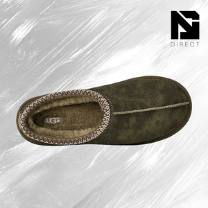 Pantuflas UGG Tasman Baxter 'Burnt Olive' de Gamuza Sintética Sólida con Punta Redonda y Suela de Goma, para Invierno, Interior y Exterior - Product Image 4