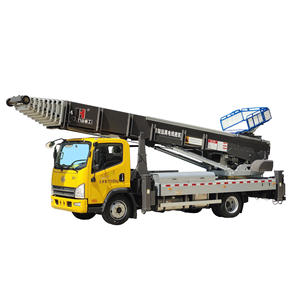 17m 20m 21m 23m <span class=keywords><strong>28m</strong></span> 36m 45m Échelle Camion Boom Truck Cargo Plate-forme de levage avec système hydraulique et panier - Product Image 1