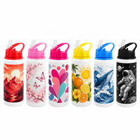 Bouteille d'eau portable 600 ml en aluminium, vierge pour sublimation, design moderne et minimaliste, pour sport et extérieur, avec logo personnalisé, promotionnelle, sous vide
