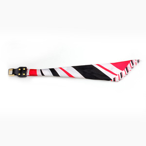 Bracelet à perles tendance, rayé rouge, blanc et noir, avec boucle dorée, pour femme, accessoire de bijouterie - Product Image 4
