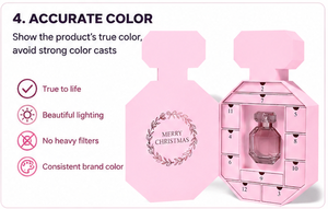 Luxury Perfume Bottle Shape Advent <b>Calendar</b> Box with Drawers Rigid Paperboard Christmas Mystery Box for Fragrance Packaging - Product Image 3
