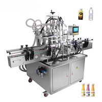Machine de remplissage électrique automatique à quatre têtes haute vitesse pour bouteilles de boissons en verre de 200 ml (eau, lait, thé et jus)