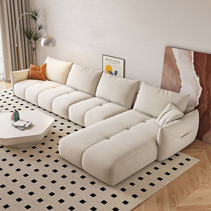 Juego de sofás en forma de L, muebles para sala de estar, sofá nórdico grande, sofá suave para sala de estar, sofá modular de cuero, sofá relajante - Product Image 3