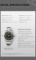 Montre de plongée pour hommes, Logo personnalisé, acier inoxydable 316l Super lumineux C3 120 clic lunette en céramique NH35 Movt montre de plongée