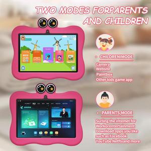 Tablet PC Infantil BDF 2025 de 7 Pulgadas con WiFi, Funda de Silicona con Diseño de Cangrejo, 2GB+32GB, Android 8.1, Tablet de Cuatro Núcleos - Product Image 6