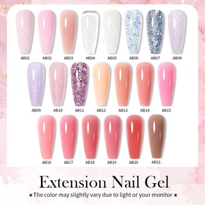 BORN PRETTY Gel Constructor de <span class=keywords><strong>Uñas</strong></span> de Poligel Duro de 30ml, Transparente y Rosa, <span class=keywords><strong>con</strong></span> Logo Personalizado, Gel Híbrido para Extensión de <span class=keywords><strong>Uñas</strong></span> Acrílicas en Tubo - Product Image 2